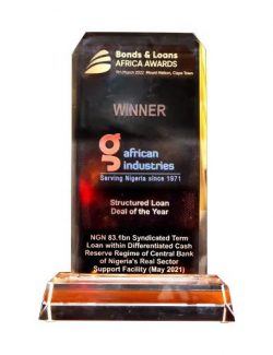 Best Structured Deal for 2021 By Bonds and Loans Africa awards, South Africa